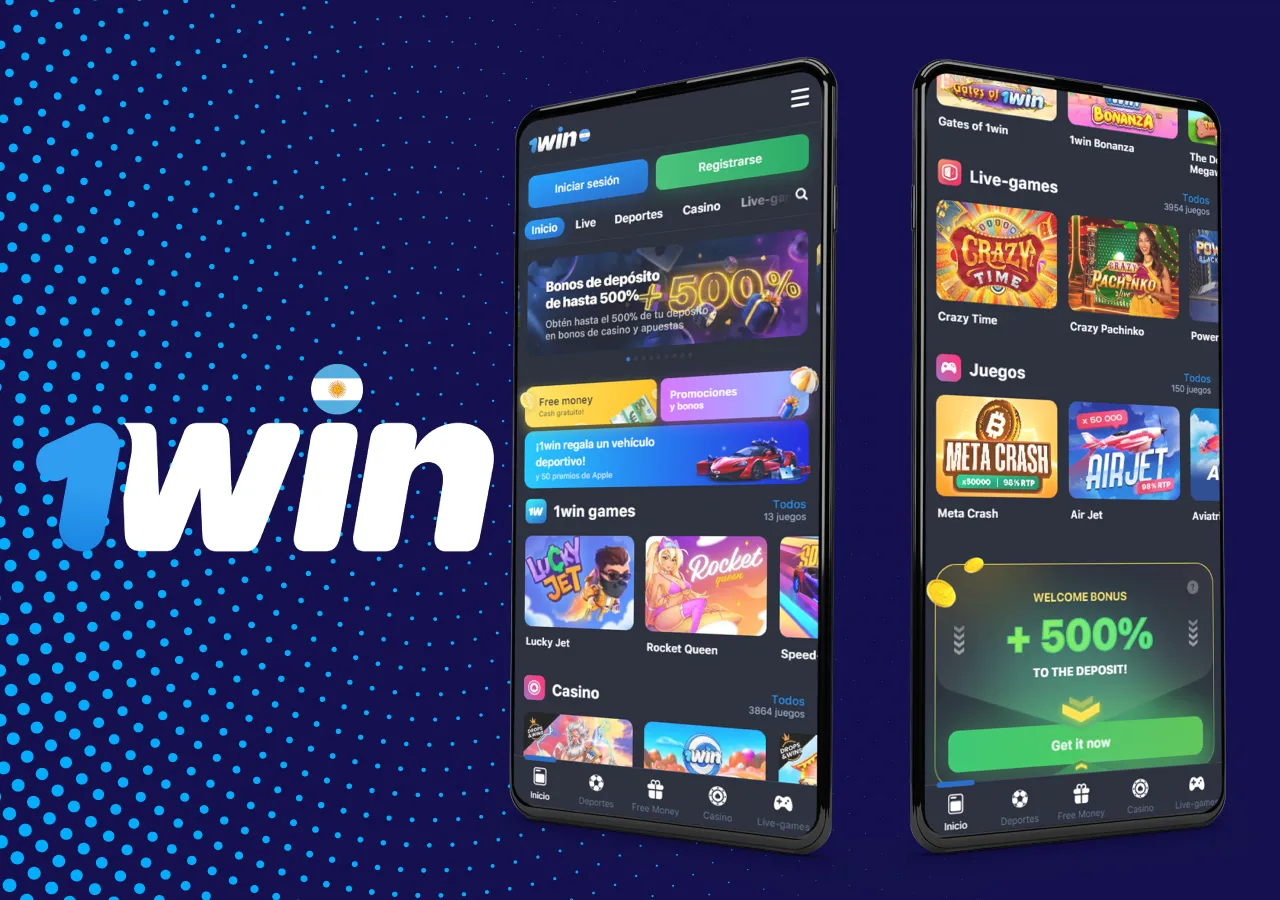 Comparación de las ventajas de una aplicación móvil y una versión móvil de un sitio web oficial de 1win casino