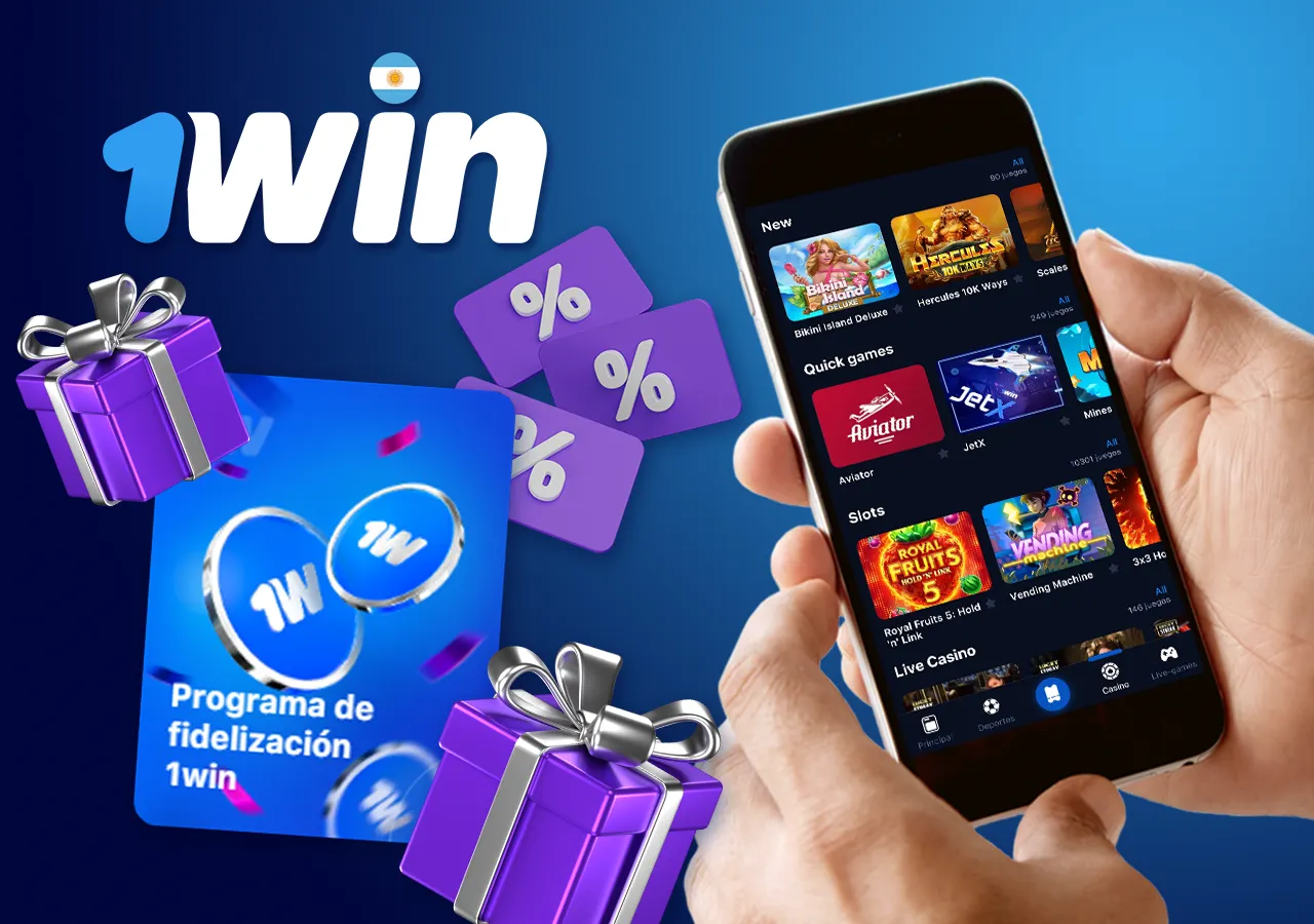 El programa de fidelidad está disponible en 1win casino Argentina